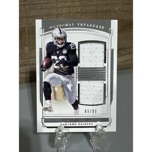 2019 Panini National Treasures Rookie Dual Materials /99 Josh Jacobs #RDM-6